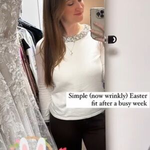 Michael Kors White Embellished Sweater